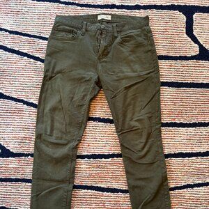 GAP 1969 Olive Green Cotton Chinos 30x32 skinny fit